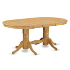 Table de cuisine 5 pièces - Table à manger ovale avec rallonge papillon et 4 chaises de salle à manger, chêne
