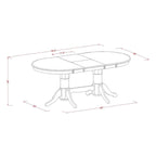 Table de cuisine 5 pièces - Table à manger ovale avec rallonge papillon et 4 chaises de salle à manger, chêne