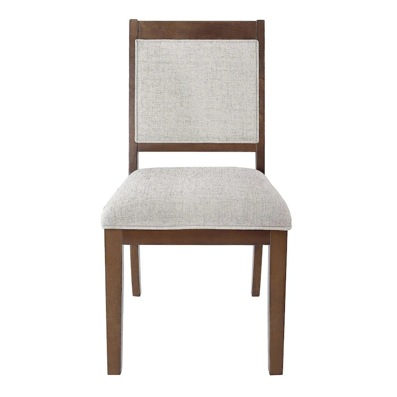 Chaise de salle à manger en bois rembourrée à dossier ouvert (lot de 2)