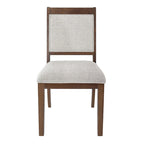 Chaise de salle à manger en bois rembourrée à dossier ouvert (lot de 2)