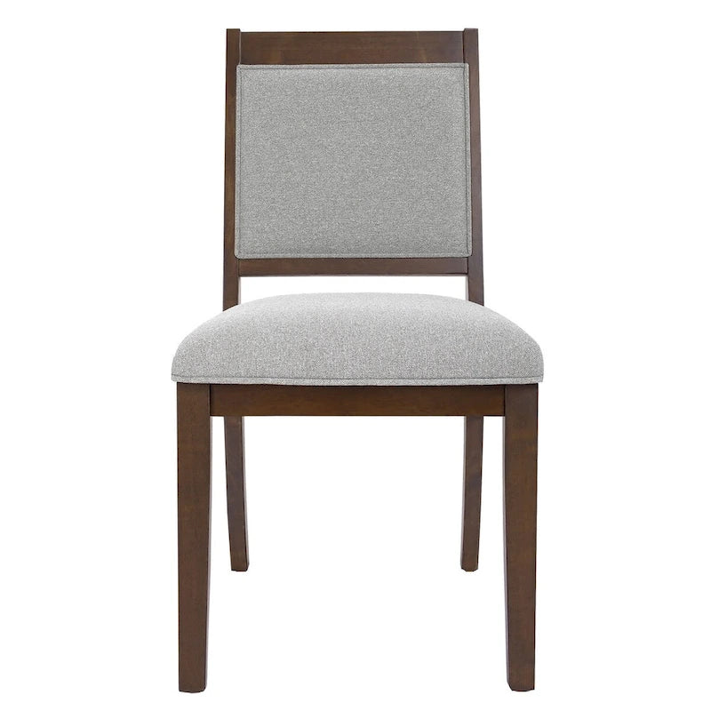 Chaise de salle à manger en bois rembourrée à dossier ouvert (lot de 2)