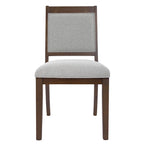 Chaise de salle à manger en bois rembourrée à dossier ouvert (lot de 2)