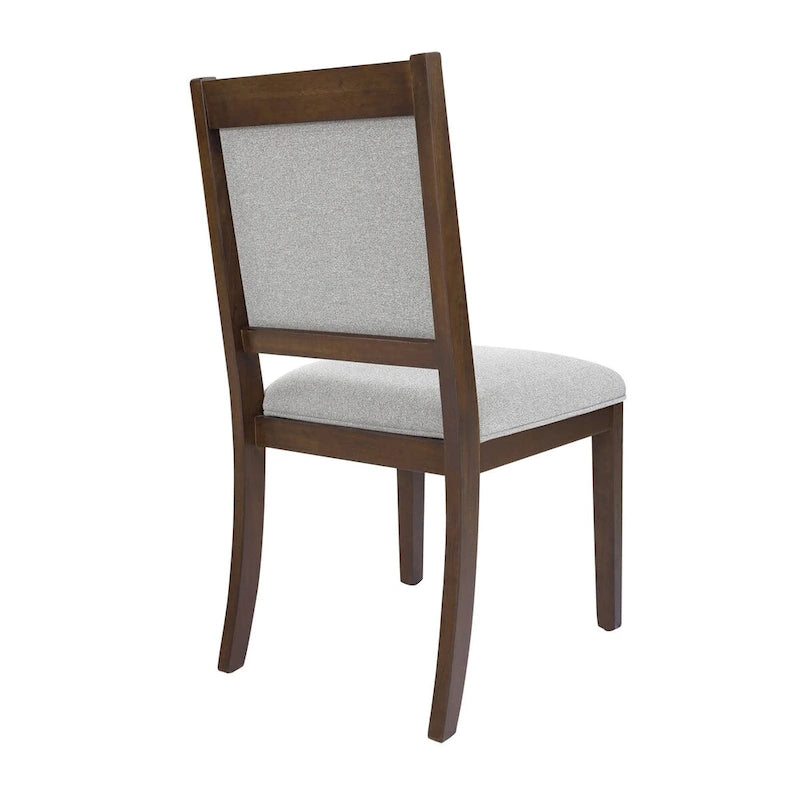 Chaise de salle à manger en bois rembourrée à dossier ouvert (lot de 2)