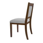 Chaise de salle à manger en bois rembourrée à dossier ouvert (lot de 2)