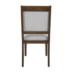 Chaise de salle à manger en bois rembourrée à dossier ouvert (lot de 2)