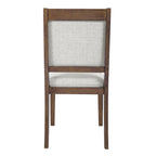 Chaise de salle à manger en bois rembourrée à dossier ouvert (lot de 2)