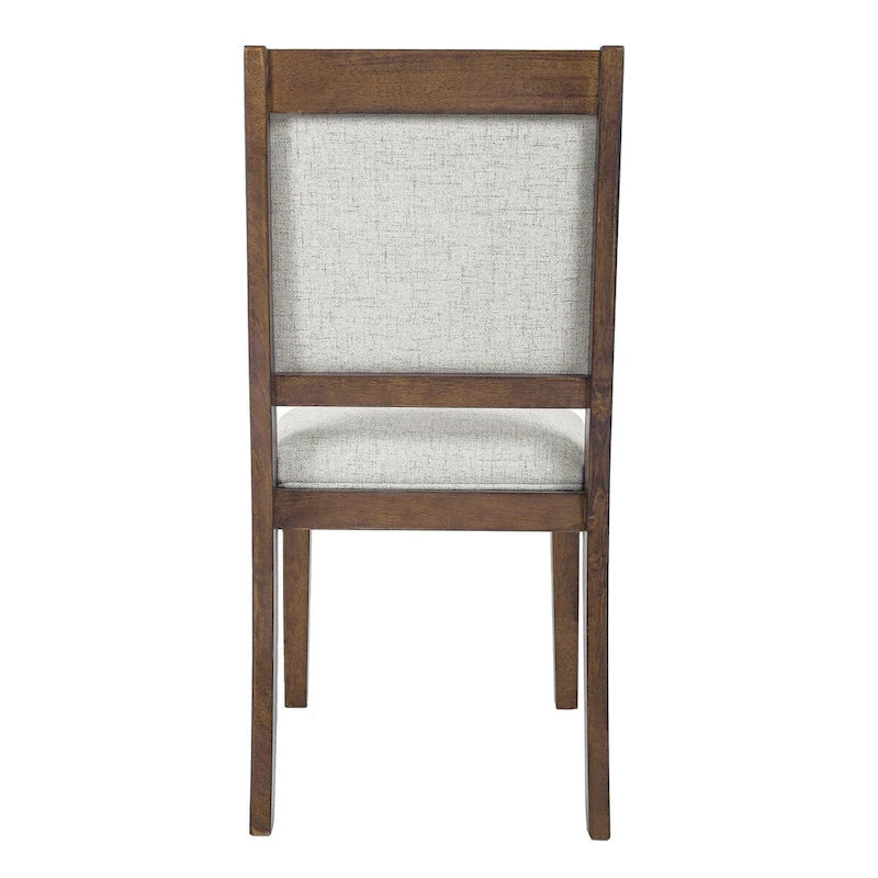 Chaise de salle à manger en bois rembourrée à dossier ouvert (lot de 2)