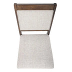 Chaise de salle à manger en bois rembourrée à dossier ouvert (lot de 2)