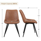 Chaises de salle à manger en similicuir avec pieds en métal