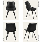 Chaises de salle à manger en similicuir avec pieds en métal