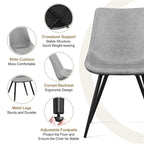 Chaises de salle à manger en similicuir avec pieds en métal