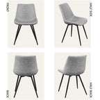 Chaises de salle à manger en similicuir avec pieds en métal