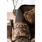 Causeuse semi-ferme Dayaram en chenille marron traditionnelle