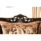 Causeuse semi-ferme Dayaram en chenille marron traditionnelle