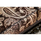 Causeuse semi-ferme Dayaram en chenille marron traditionnelle