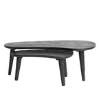 Tables basses gigognes oblongues en bois - 43,0L x 21,0l x 15,0H