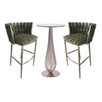 Table de pub avec tabourets de bar assortis de 76 cm Barcelone 3 pièces