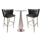 Table de pub avec tabourets de bar assortis de 76 cm Barcelone 3 pièces