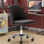 Chaise de bureau, chaise de vanité moderne et mignonne pivotante à roulettes, sans accoudoirs pour la maison, les chambres, le bureau, l'étude, les étudiants