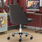 Chaise de bureau, chaise de vanité moderne et mignonne pivotante à roulettes, sans accoudoirs pour la maison, les chambres, le bureau, l'étude, les étudiants