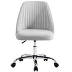 Chaise de bureau, chaise de vanité moderne et mignonne pivotante à roulettes, sans accoudoirs pour la maison, les chambres, le bureau, l'étude, les étudiants