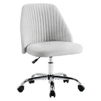 Chaise de bureau, chaise de vanité moderne et mignonne pivotante à roulettes, sans accoudoirs pour la maison, les chambres, le bureau, l'étude, les étudiants
