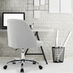 Chaise de bureau, chaise de vanité moderne et mignonne pivotante à roulettes, sans accoudoirs pour la maison, les chambres, le bureau, l'étude, les étudiants
