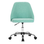 Chaise de bureau, chaise de vanité moderne et mignonne pivotante à roulettes, sans accoudoirs pour la maison, les chambres, le bureau, l'étude, les étudiants
