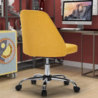 Chaise de bureau, chaise de vanité moderne et mignonne pivotante à roulettes, sans accoudoirs pour la maison, les chambres, le bureau, l'étude, les étudiants
