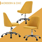 Chaise de bureau, chaise de vanité moderne et mignonne pivotante à roulettes, sans accoudoirs pour la maison, les chambres, le bureau, l'étude, les étudiants