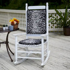 Ensemble de coussins réversibles en chenille pour fauteuil à bascule