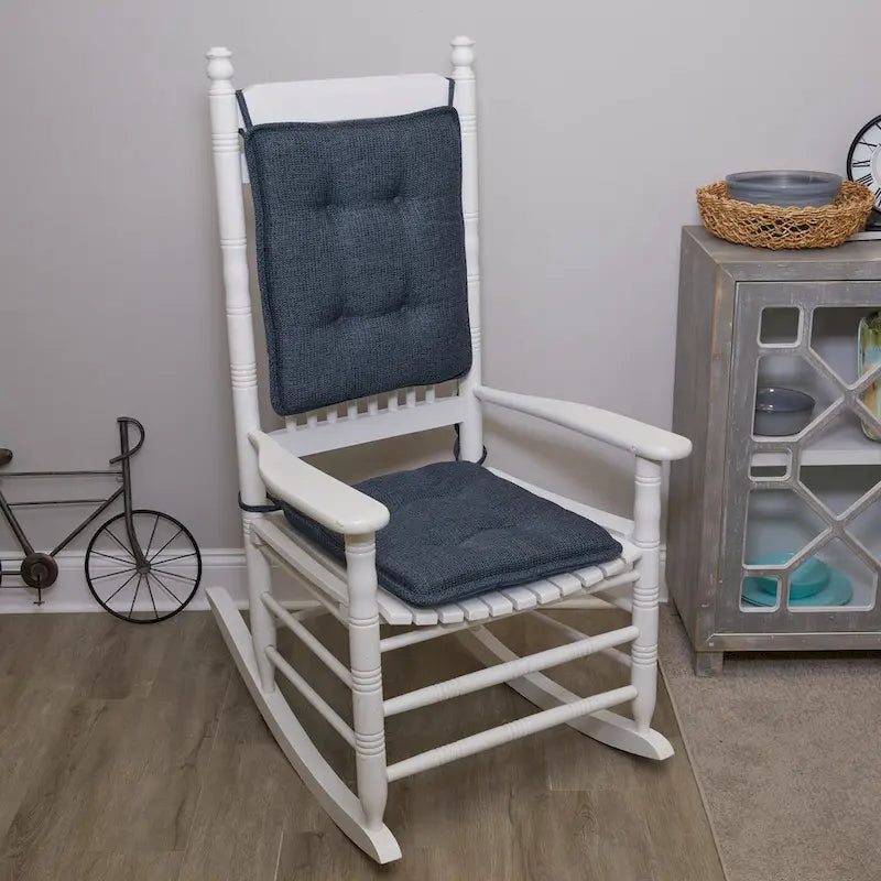 Ensemble de coussins réversibles en chenille pour fauteuil à bascule