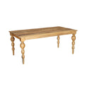Table à manger en bois massif sculpté de 72 po - 72 L