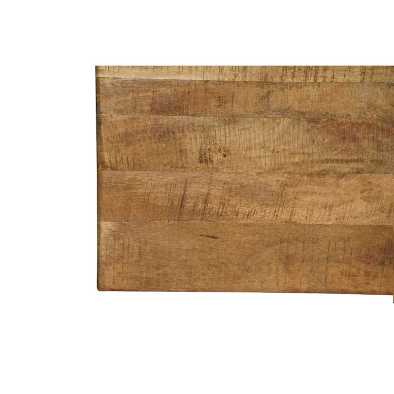 Table à manger en bois massif sculpté de 72 po - 72 L