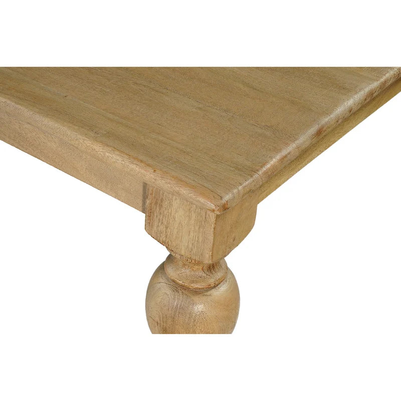 Table à manger en bois massif sculpté de 72 po - 72 L