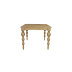 Table à manger en bois massif sculpté de 72 po - 72 L