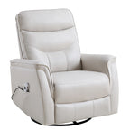 Fauteuil inclinable pivotant en similicuir avec port USB et fonction de planeur