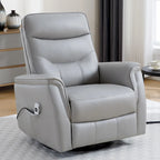 Fauteuil inclinable pivotant en similicuir avec port USB et fonction de planeur