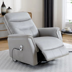 Fauteuil inclinable pivotant en similicuir avec port USB et fonction de planeur