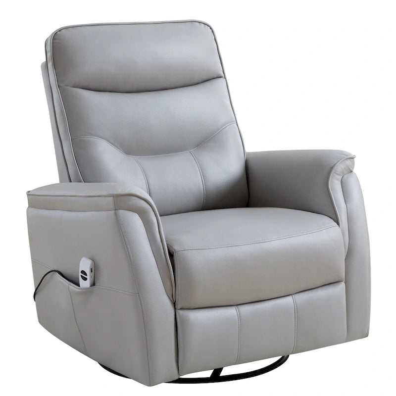 Fauteuil inclinable pivotant en similicuir avec port USB et fonction de planeur