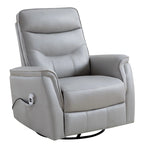 Fauteuil inclinable pivotant en similicuir avec port USB et fonction de planeur