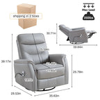 Fauteuil inclinable pivotant en similicuir avec port USB et fonction de planeur