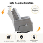 Fauteuil inclinable pivotant en similicuir avec port USB et fonction de planeur
