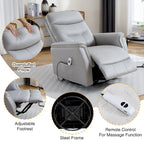 Fauteuil inclinable pivotant en similicuir avec port USB et fonction de planeur
