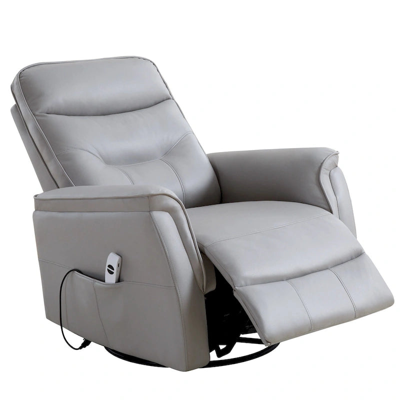 Fauteuil inclinable pivotant en similicuir avec port USB et fonction de planeur