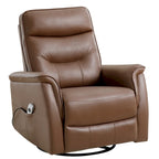 Fauteuil inclinable pivotant en similicuir avec port USB et fonction de planeur