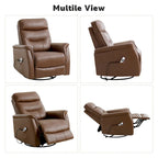 Fauteuil inclinable pivotant en similicuir avec port USB et fonction de planeur