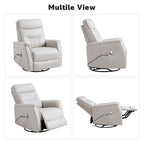 Fauteuil inclinable pivotant en similicuir avec port USB et fonction de planeur