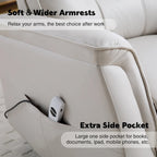 Fauteuil inclinable pivotant en similicuir avec port USB et fonction de planeur